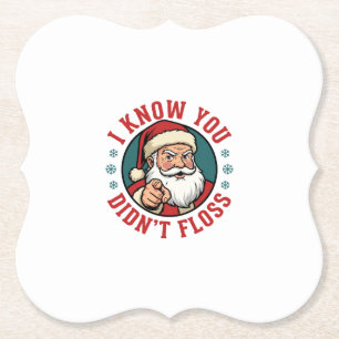 Porta-copo De Papel Papai Noel Engraçado Não Usou Fio Dental Dentista
