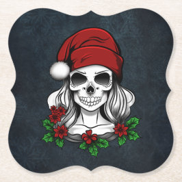 Porta-copo De Papel Papais noeis Gótica Whimsical Natal Skull