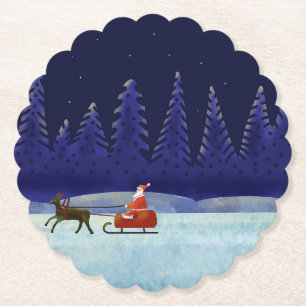 Porta-copo De Papel Papais noeis na Noite de Natal