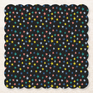 Porta-copo De Papel Papel Absorvente com Padrão de Estrela Abstrata