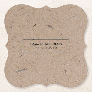 Porta-copo De Papel Papel Kraft Russo Moderno Minimalista