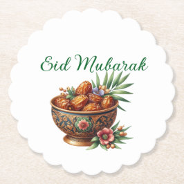 Porta-copo De Papel Paper Coaster-Eid Mubarak Tableware