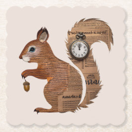 Porta-copo De Papel Paper Squirrel Coaster