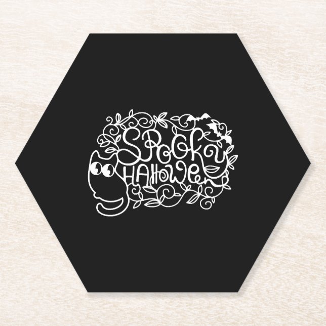 Porta-copo De Papel Papercut Halloween Spooky Halloween (Frente)