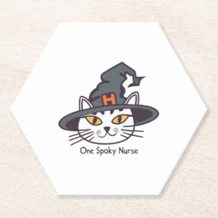 Porta-copo De Papel Para Fãs Felinos Um Gato De Enfermeiro Spooky
