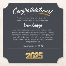 Porta-copo De Papel Parabéns 2025 Philippians 1:9-11 Christian