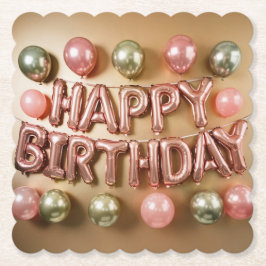 Porta-copo De Papel Parabéns, cor-de-rosa, conjunto de Portas copos Do