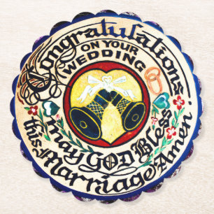 Porta-copo De Papel Parabéns No Seu Casamento...(2)