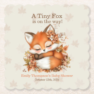 Porta-copo De Papel Partido Cozy Autumn Fox Chá de fraldas Cozy Woodla