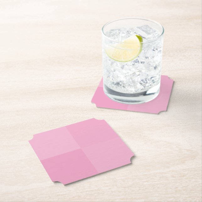 Porta-copo De Papel Partido Geométrico dos Quadrados da rosa claro (Insitu)