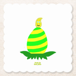 Porta-copo De Papel Páscoa deseja Porta copos de papel quadrada escala