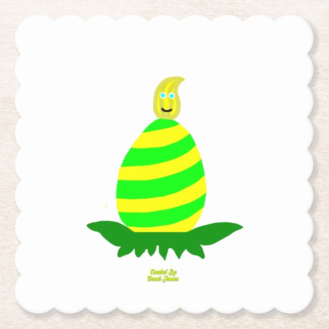 Porta-copo De Papel Páscoa deseja Porta copos de papel quadrada escala (Frente)