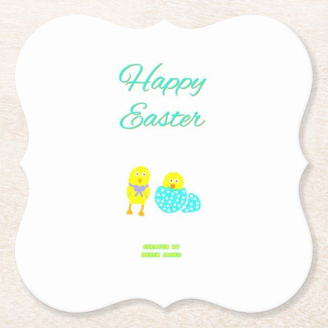 Porta-copo De Papel Páscoa Hatchlings Bracket Paper Porta copos (Frente)