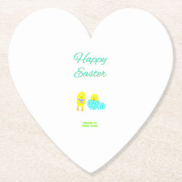 Porta-copo De Papel Páscoa Hatchlings Heart Paper Porta copos