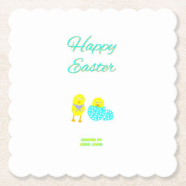 Porta-copo De Papel Páscoa Hatchlings Scalloped Square Paper Porta cop