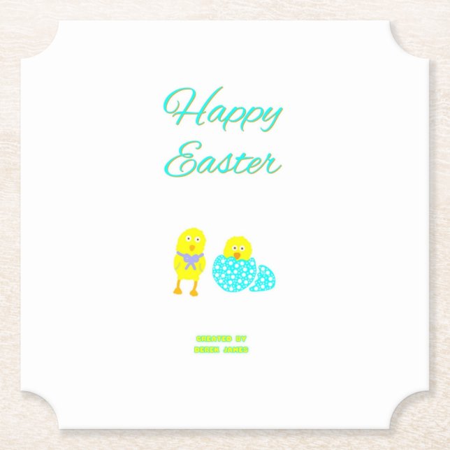 Porta-copo De Papel Páscoa Hatchlings Ticket Paper Porta copos (Frente)