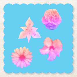 Porta-copo De Papel Pastel Bouquet Paper Coaster