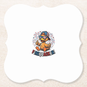 Porta-copo De Papel Pato Patriótico Firequacker Design de Camisa Vinta
