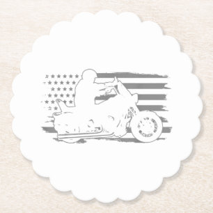 Porta-copo De Papel Patriótica Motorcycle Vintage American Flag Biker