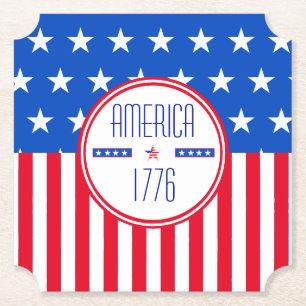 Porta-copo De Papel patriótico americano de 1776