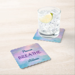 Porta-copo De Papel Pausa, RESPIRAR, Permitir Portas copos