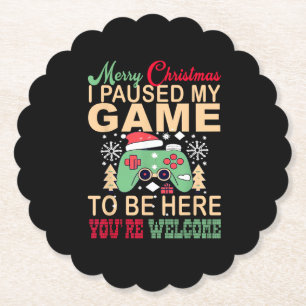 Porta-copo De Papel Pauso meu jogo para estar aqui no Natal