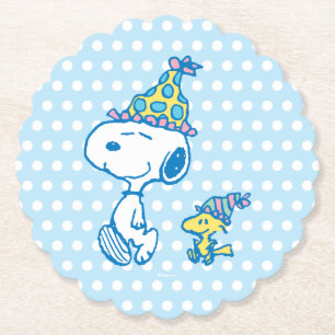 Porta-copo De Papel PEANUTS Bolinhas de Snoopy & Woodstock Party