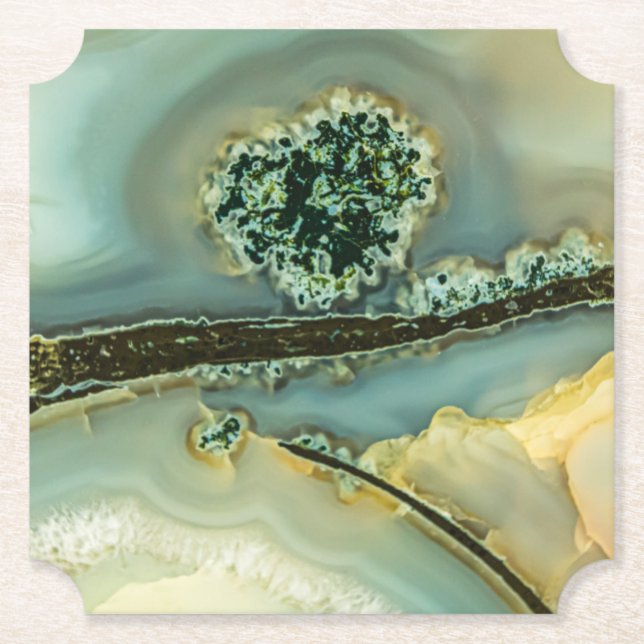 Porta-copo De Papel pedra dentro a semirprecioso (Frente)