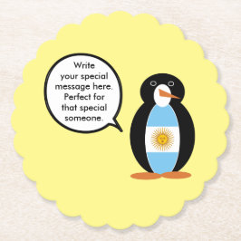 Porta-copo De Papel Penguin Argentino Flag Talks