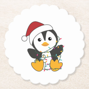 Porta-copo De Papel Penguin Christmas Snow Winter Animals Penguins