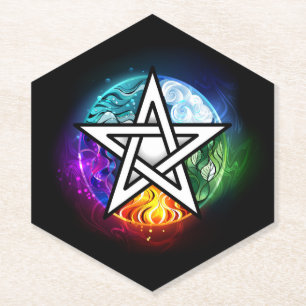 Porta-copo De Papel Pentagrama do Wiccan