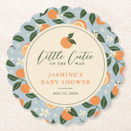 Porta-copo De Papel Pequeno Chá de fraldas de Citros de Laranja Cutie