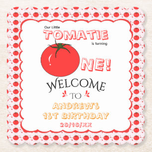 Porta-copo De Papel Pequeno Tomatie Está Fazendo Um Aniversário de 1 A