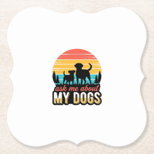 Porta-copo De Papel Pergunte-me sobre meu design de amante de cães vin