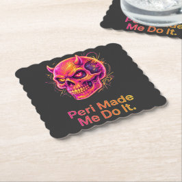 Porta-copo De Papel Peri Me Fez Fazer Isso – Caveira Travessa de Neon
