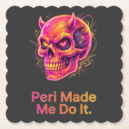 Porta-copo De Papel Peri Me Fez Fazer Isso – Caveira Travessa de Neon