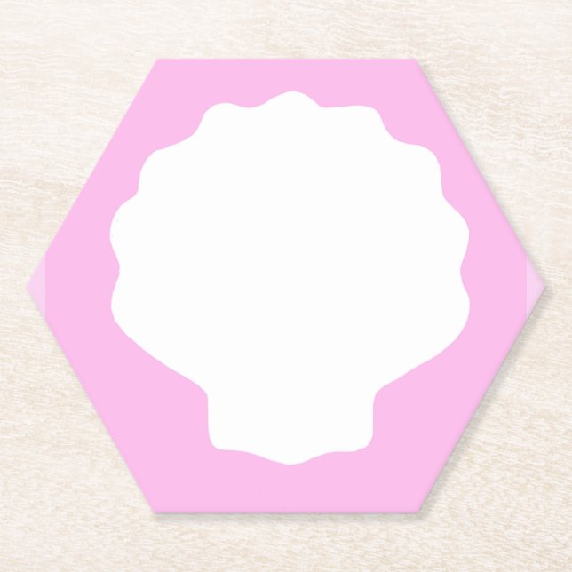 Porta-copo De Papel Pérola Rosa (Frente)