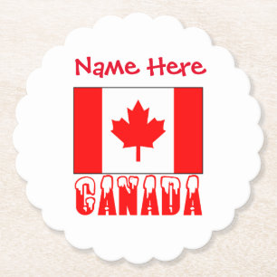 Porta-copo De Papel Personalização Vermelha do Canadá e do Canadá