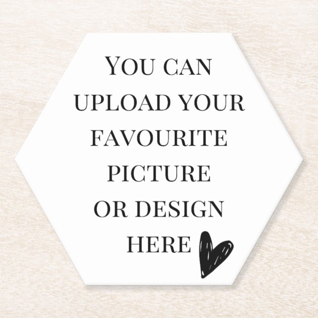 Porta-copo De Papel Personalizar hexágono (Frente)