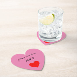 Porta-copo De Papel Personalizar o coração do XOXO