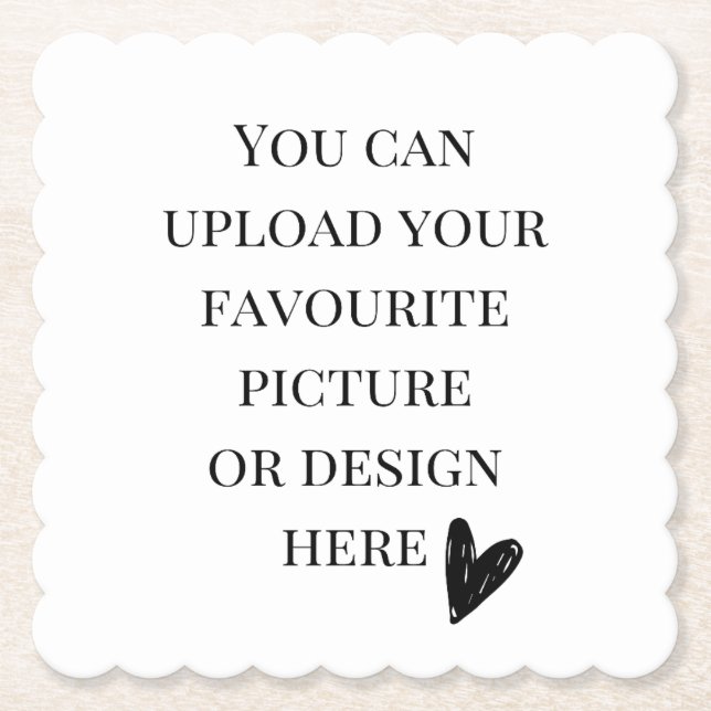 Porta-copo De Papel Personalizar Quadrado Escalonado (Frente)