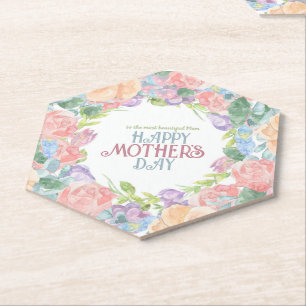 Porta-copo De Papel Personalizar Quatro Flores de Dia de as mães de Aq