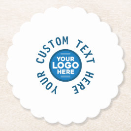 Porta-copo De Papel Personalizável com o seu texto ou logotipo aqui Co