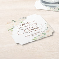 Pêssego Pálido Floral Não leve meu casamento de be