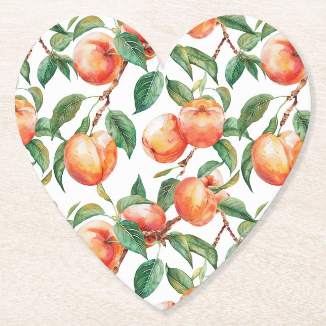 Porta-copo De Papel Pêssegos Fruta (Frente)