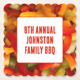 Porta-copo De Papel Picnic Colorido da Família de CHURRASCOS Fotográfi