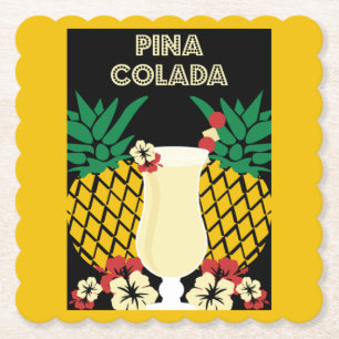 Porta-copo De Papel Piña Colada Cocktail Drink