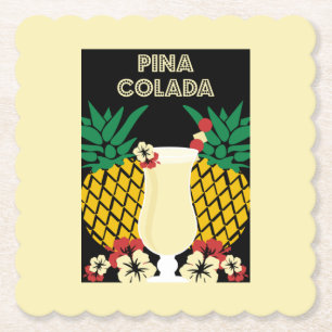 Porta-copo De Papel Piña Colada Cocktail Porta copos