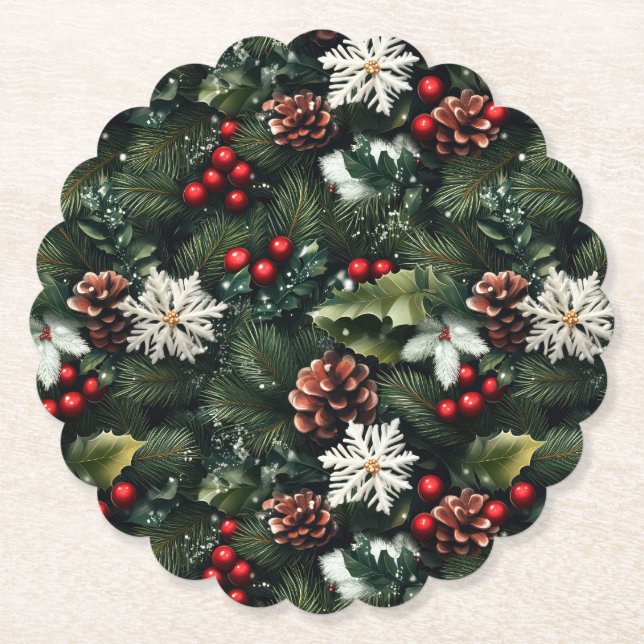 Porta-copo De Papel Pine & Holly Harmony (Frente)