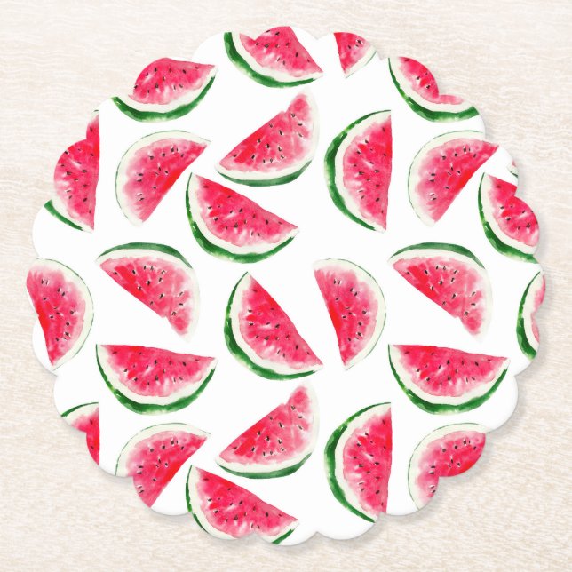 Porta-copo De Papel Pineapple & Watermelon, Cute (Frente)